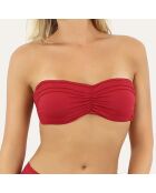 Haut de maillot de bain bandeau Grace rouge