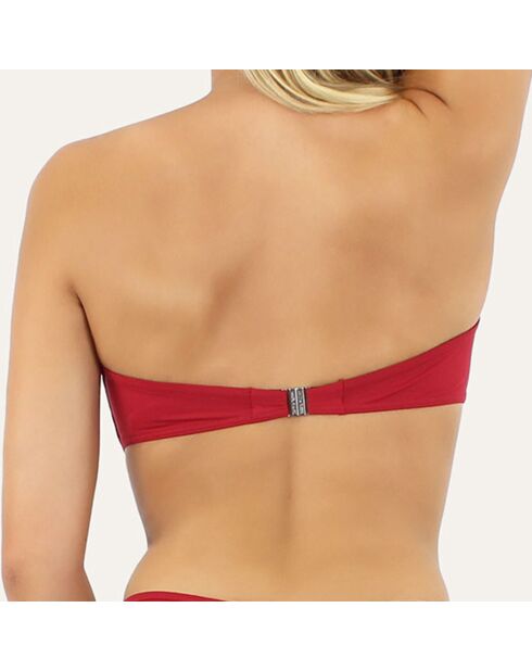 Grace rotes Badeanzugoberteil mit Stirnband