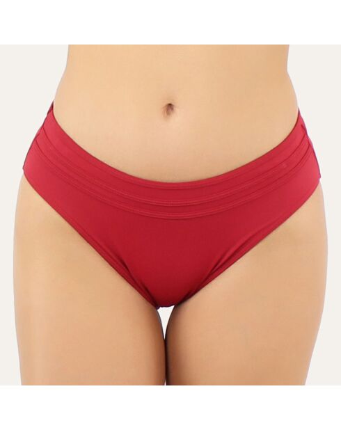 Bas de maillot de bain haute Grace rouge