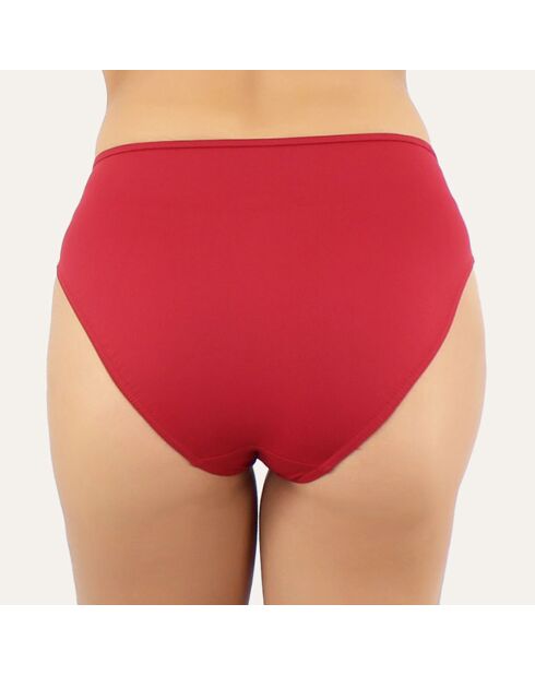 Bas de maillot de bain haute Grace rouge