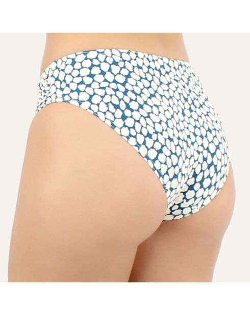 Bas de maillot de bain drapée Riviera bleu