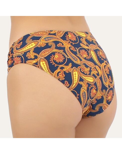 Bas de maillot de bain drapée Caracas bleu marine
