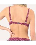 Top de bikini con triángulo rojo Como