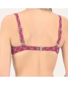 Top de bikini con triángulo rojo Como