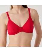 Haut de maillot de bain triangle Bellagio rouge