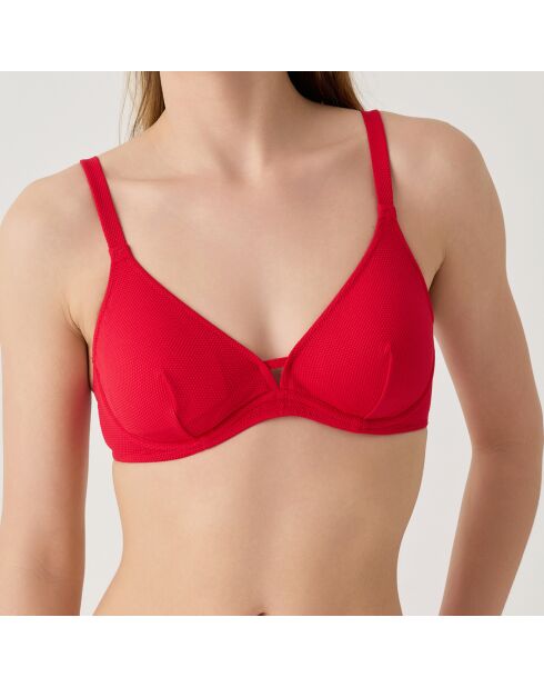 Haut de maillot de bain triangle Bellagio rouge