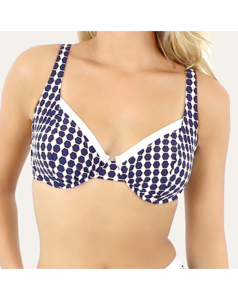 Haut de maillot de bain à armature Brasilia bleu marine