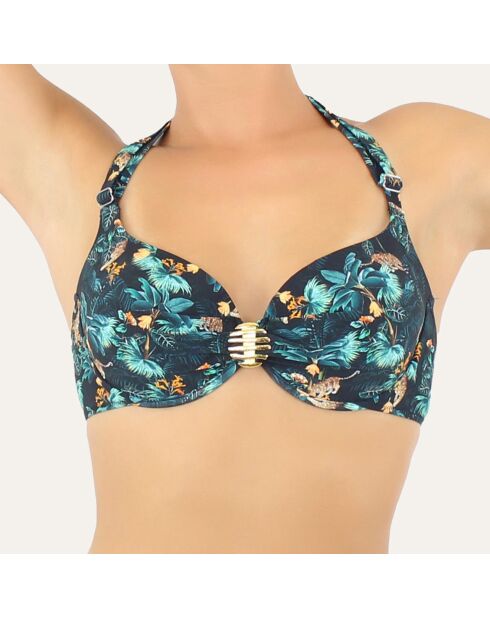 Haut de maillot de bain balconnet à coques Cenote vert