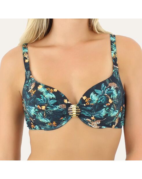Haut de maillot de bain balconnet à coques Cenote vert