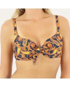 Haut de maillot de bain balconnet à coques Caracas bleu marine