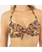 Haut de maillot de bain balconnet à coques Caracas bleu marine
