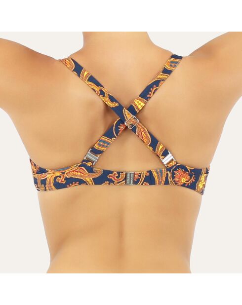 Haut de maillot de bain à armature Caracas bleu marine