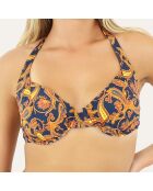 Haut de maillot de bain à armature Caracas bleu marine