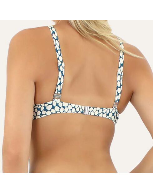 Blauwe triangelbikinitop Riviera