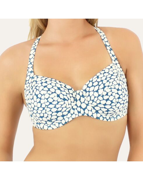 Haut de maillot de bain à armature Riviera bleu