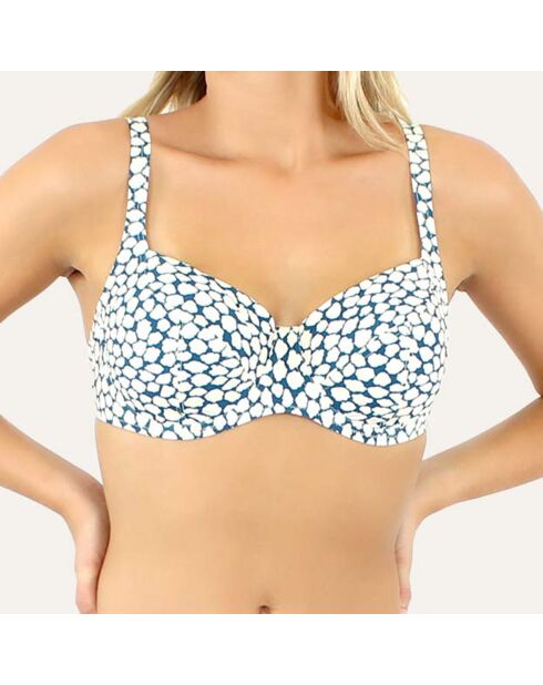 Haut de maillot de bain à armature Riviera bleu