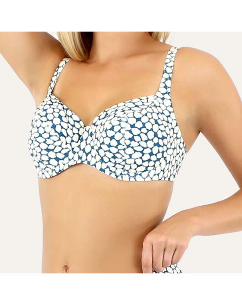 Haut de maillot de bain à armature Riviera bleu