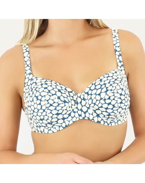 Haut de maillot de bain à armature Riviera bleu