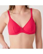 Haut de maillot de bain triangle Tulum rouge