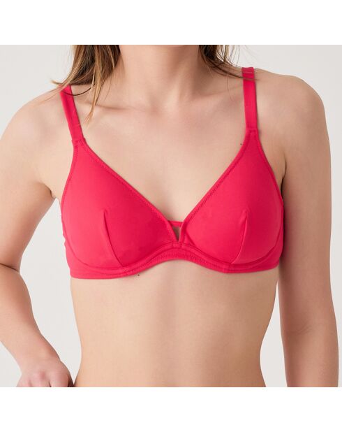 Haut de maillot de bain triangle Tulum rouge