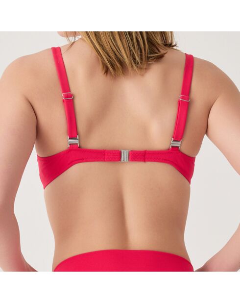 Haut de maillot de bain triangle Tulum rouge