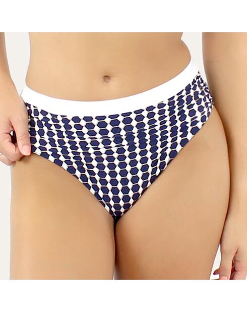 Bas de maillot de bain haute Brasilia bleu marine