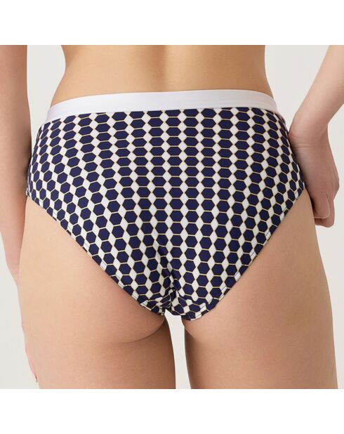 Marineblauw zwembroekje met hoge bovenkant Brasilia