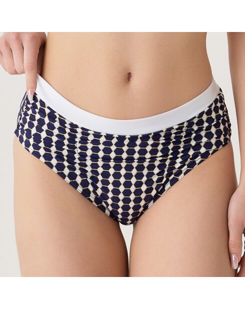 Bas de maillot de bain haute Brasilia bleu marine