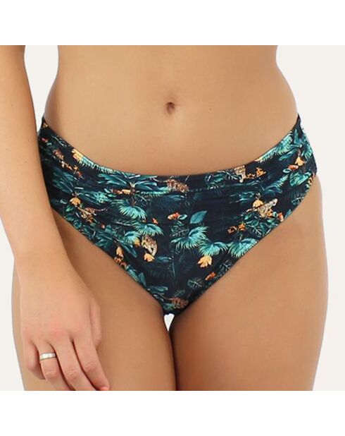 Pantalones de baño drapeados en verde cenote