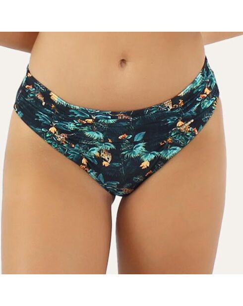 Pantalones de baño drapeados en verde cenote