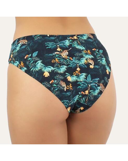 Pantalones de baño drapeados en verde cenote