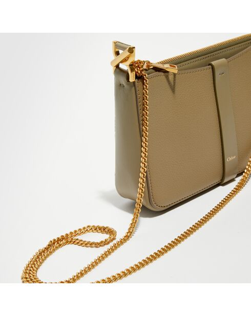 Pochette bandoulière en Cuir Pottery verte - 20x20x9 cm