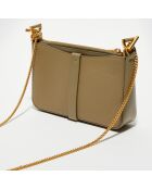 Pochette bandoulière en Cuir Pottery verte - 20x20x9 cm