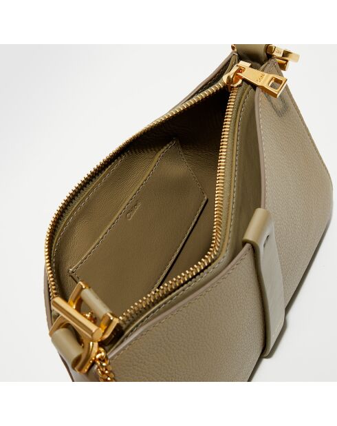 Pochette bandoulière en Cuir Pottery verte - 20x20x9 cm