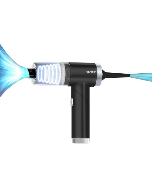 Aspirateur à main sans fil pliable à air comprimé CRC100 noir - 17x5.3x18 cm