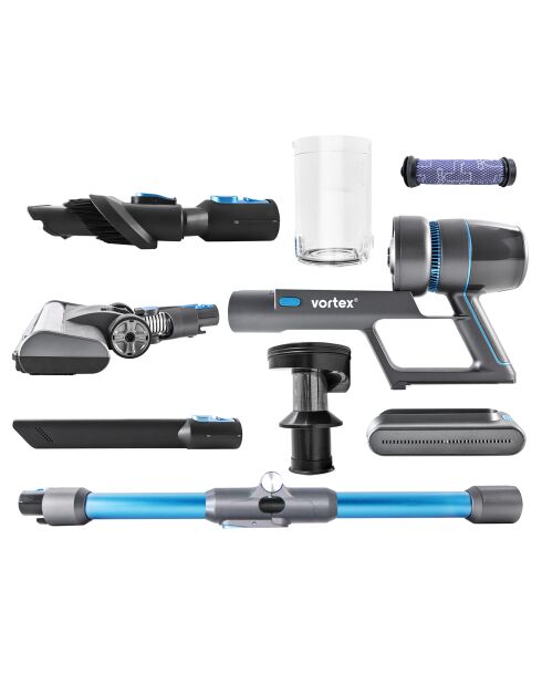 Aspirateur Balai Sans Fil Pliable F45P bleu - 125x25.5x26  cm