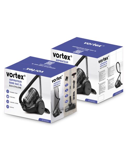 Aspirateur Sans Sac 3L ZIII bleu - 37x27x30 cm