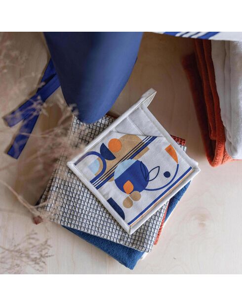 Tablier de cuisine Titouan bleu - 72x85 cm