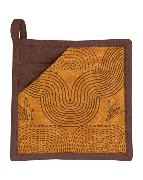 Manique 2 en 1 Etna recyclée ambre - 20x20 cm