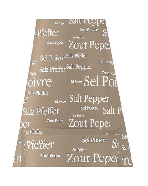 Tablier Sel & Poivre ficelle ficelle - 80x85 cm