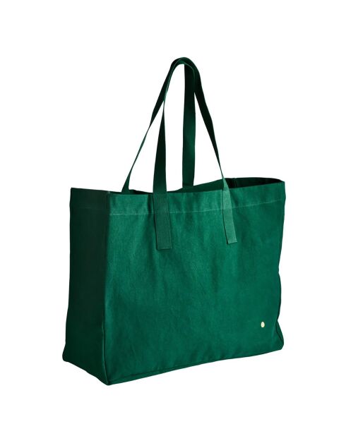 Sac cabas en Coton Bio Iona vert foncé - 38x46x18 cm