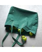 Sac cabas en Coton Bio Iona vert foncé - 38x46x18 cm