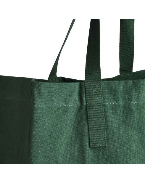 Sac cabas en Coton Bio Iona vert foncé - 38x46x18 cm
