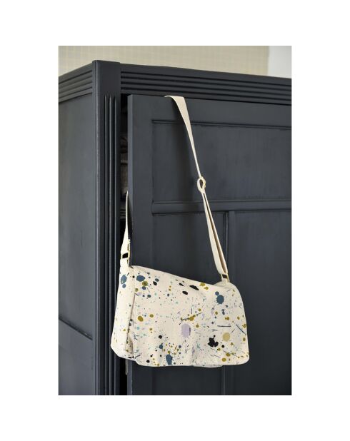 Sac besace en Coton Bio Iona Brigitte multicolore - 18x27x8 cm