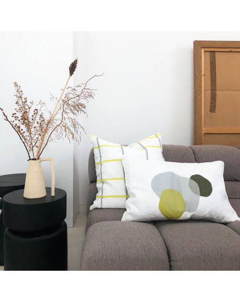 Housse de coussin 100% Lin Pia brume - 60x40 cm