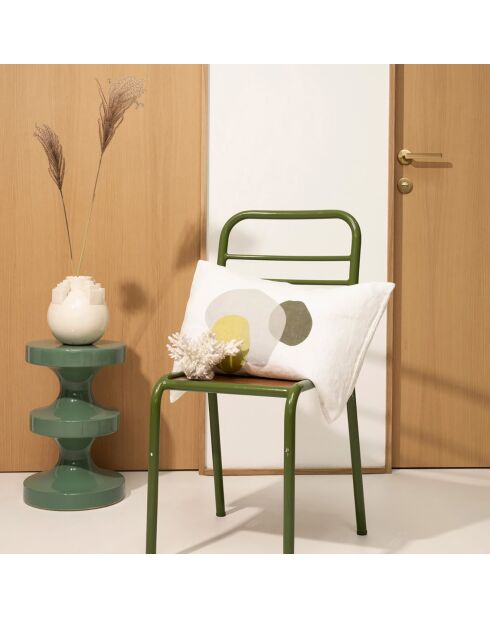 Housse de coussin 100% Lin Pia brume - 60x40 cm