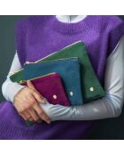 Pochette en Coton Bio Iona M vert foncé - 14x19x1 cm