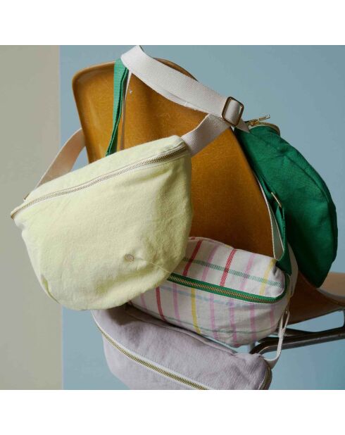 Sac banane en Coton Bio Iona gazon - 19x28 cm