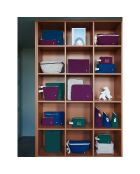Trousse de toilette en Coton Bio Iona vert foncé - 28x23x10 cm