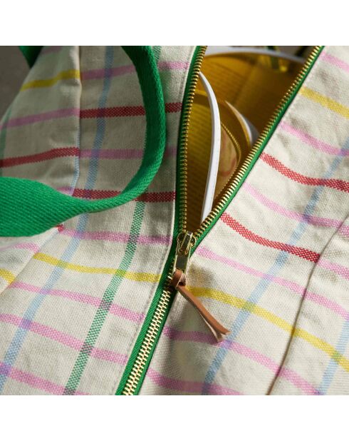 Sac week-end en Coton Bio Fair Play multicolore - 28x42x20 cm